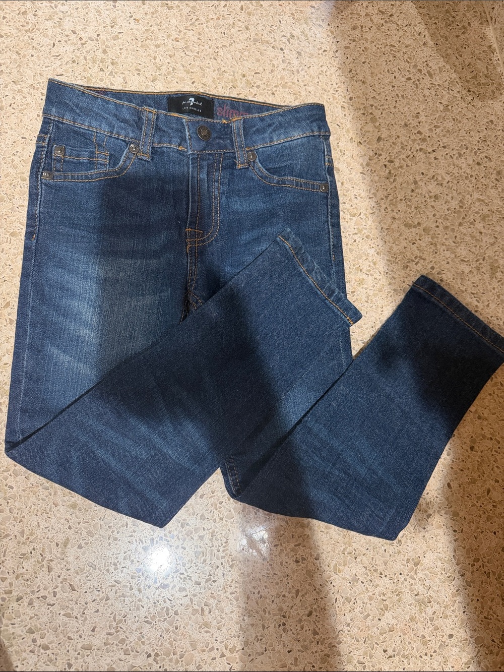 7 For All Mankind Kids Dark Blue Denim Jeans